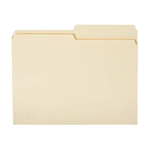 Smart Home Basics Manila File Folders, Letter Size, 1/2 Tab Essentials