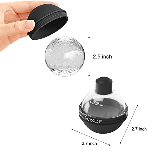 Silicone Ice Ball Molds for Whiskey - Set of 4 Set