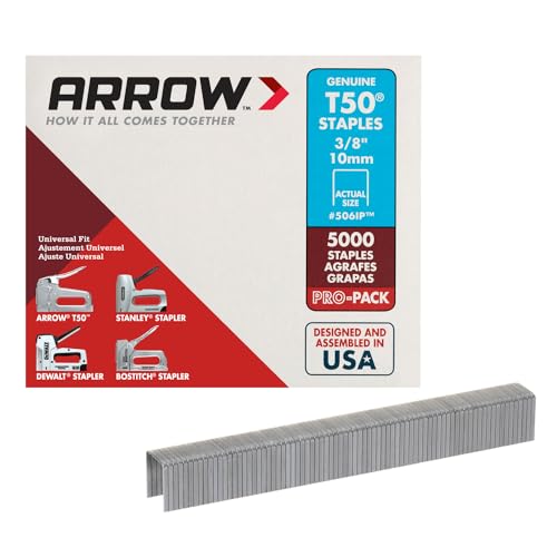 Minimalist Arrow Fastener 506IP Heavy Duty T50 Staples for Upholstery, Essentials