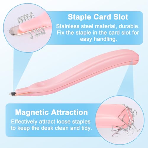 Classic 4 Pack Magnetic Staple Remover Tools, Professional Stapler Kit