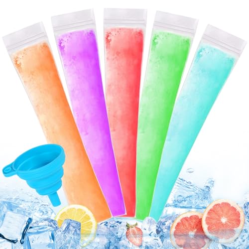 Smart Home 300 Disposable Ice Popsicle Mold Bags Comes With A Funnel, Collection