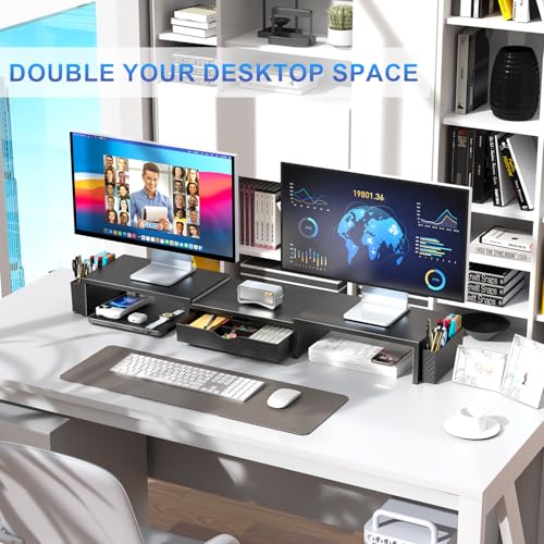 gianotter Dual Monitor Stand Riser, Desk Organizer for Daily Use